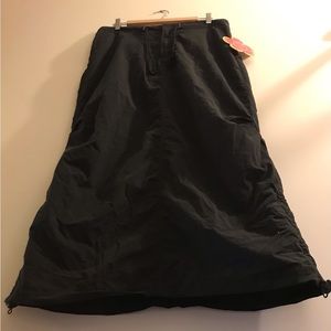 NWT Zana Di Black Skirt Scrunched Drawstring Sides Size 11 Zanadi Long Modest